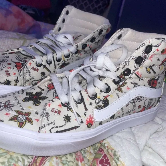 Vans Shoes Custom High Tops Stranger Things Vans Poshmark